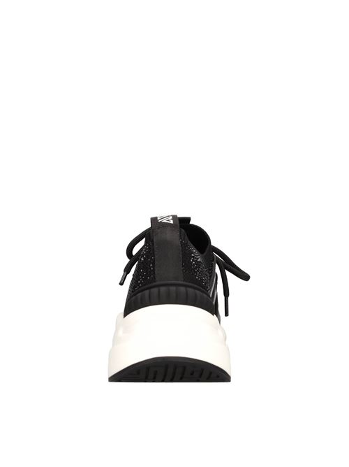 Sneakers in pelle e tessuto EMANUELLE VEE | 421P-102-13-P003CPNERO